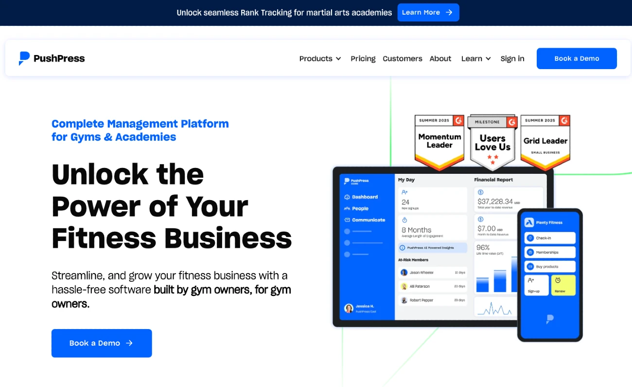 PushPress Homepage